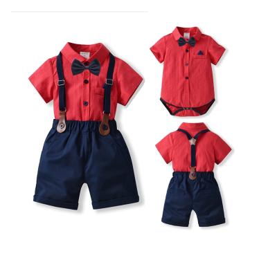 China Baby Triangle Ha-YI Formal High Quality Crawling Outfits Dress Costume Newborn Baby Romper Set for sale