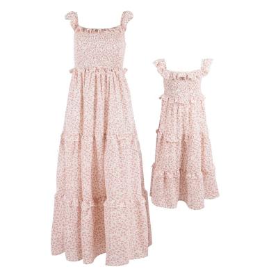 China Breathable Vacation Beach Leisure Mother Daughter Dress Family Matching Polynesian Outfits for sale