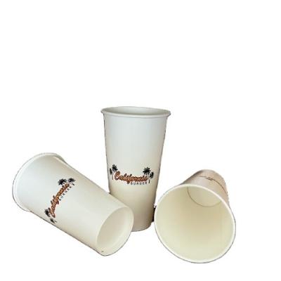 China Disposable Custom Customized High Quality Logo Printed Double Wall Disposable Recycled JUICE CUPS for sale