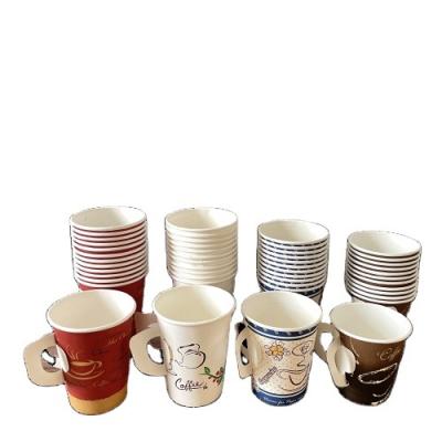 China Free samples disposable 7OZ 8B 9OZ one time handle paper cups, paper cup with handle for sale