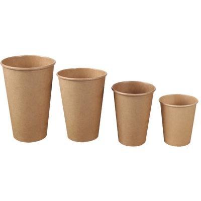 China 8oz 9oz 12oz 16oz Biodegradable Paper Craft Custom Coffee Cups Logo Disposable Single Double Wall With Lids for sale