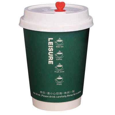 China Wallpaper Double Printing Coffee Disposable Hot Paper Cup Disposable Custom Beverage Cup for sale