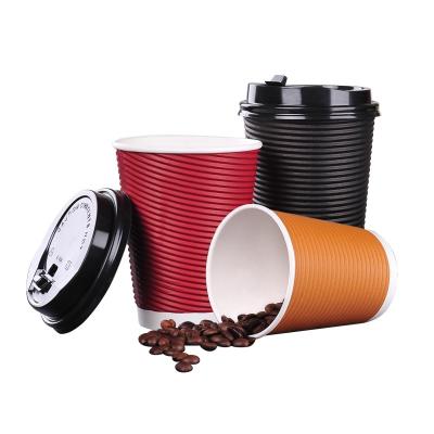 China Eco-Friendly Disposable Double Coffee Disposable Takeaway Wall Coffee Paper Cup Hot Hot Tea Cup for sale