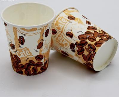 China 7oz Biodegradable Kraft Paper Cup With Flower Pattern Advertising Promotion Paper Cup Custom Insulated Coffee Cup From China Factory for sale