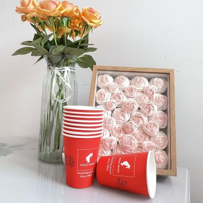 China Wholesale Disposable Reusable Paper Coffee Cups 10oz Eco-Friendly Single Wall Coffee Paper Cups Disposable 12oz Paper Coffee Cups for sale