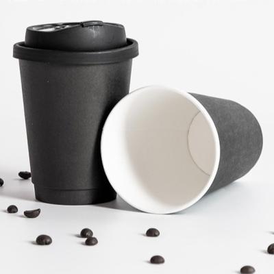 China Wholesale Disposable Black Single Wall Custom Printed Reusable Hot Paper Cup Biodegradable Foam Coffee Paper Cups Drink Wrapping Paper Coffee for sale