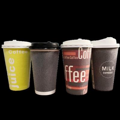 China High Quality Disposable Cheap Price Coffee Paper Cups 8 Ounce 12 Ounce 14 Ounce 16 Ounce 22 Ounce Take Out Container For Hot Drink Cups for sale