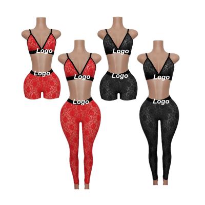 China QUICK DRY 2022 Hot Sale Women Sleepwear 2 Pieces Set Women Bras Top Matching Sets Outfits Two Pieces Women Shorts set for sale