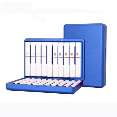 China Pressure-proof and Moisture-proof Fashion Magnetic Cigarette Mental Box for IQOS 3.0 for IQOS 3 Duo for LIL Storage Box 20pcs Hole Holder for sale