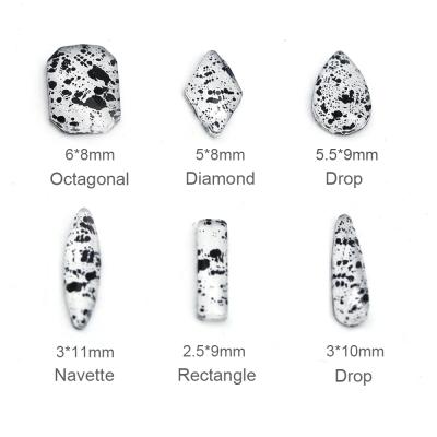 China High quality non-hot glass fabrication fix rhinestone 6 grid eggshell nail art for sale