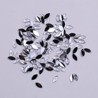 China XULIN Flatback Horse Eye Rhinestones 4*8mm Resin Navette Flat Back Rhinestone for sale