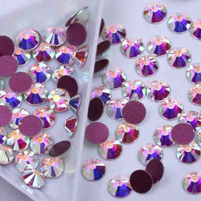 China XULIN 2A+ Faceted Flatback Normal With Fuchsia Back Glass Rhinestone For Nail Art Jewelry Accessories DIY for sale