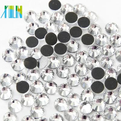 China Hot Fix Crystal Stones DMC HotFix FlatBack Crystal Clear Rhinestone Flatback Rhinestones for sale