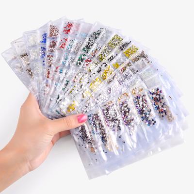 China jewelry & Garment & crystal decoration & High Quality Various Color Rhinestones Glass Nail Art Rhinestones For Nail Decoration Hotfix No Lampshade for sale