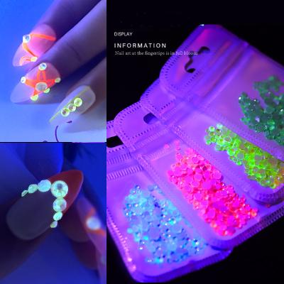 China New Style Flatback XULIN Noctilucent Art Rhinestone Nail for sale