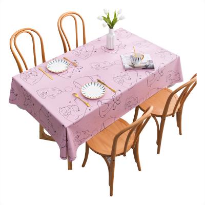 China Waterproof Factory Supply Fashion Custom Color Block Print Tablecloth Plastic Party Table Cloth for sale