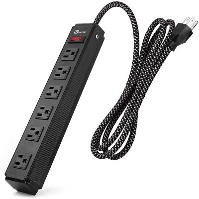 China Durable Drop Shipping Metal Power Strip Hi Picked Surge Protector With Long Extension Cord 6 Feet for sale