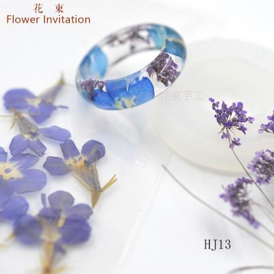 China JF032 Available Resin Rings Fruit Chips Pressed Dried Flowers Handmade DIY Personalized Finger Jewelry For Women Gift for sale