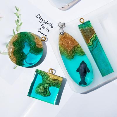 China Island Viable Resin Mold Surf Necklace Molde Silicona Para Pendant Resins For Jewelry Making Earing Home Decoration for sale