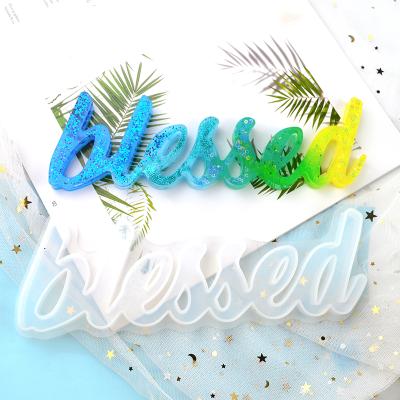 China DM087 letter silicon mold alphabet LOVE HOUSE silicone viable craft jewelry home decoration 9styles Crystal Silicone Resin Mold For DIY for sale