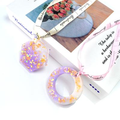 China DIY Crystal Jewelry Car Sweater Pendant Key Chain Necklace Viable Casting Silicone Resin Molds Epoxy For Chain Crafts for sale