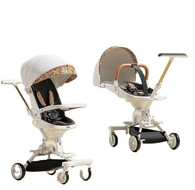 China Ride On Toy Aluminum Doll Artifact With High Landscape Half Bedroom One-Button Folding Two Way Pram for sale