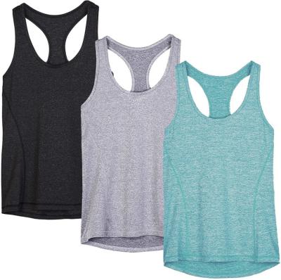 China Sustainable Workout Tank Tops For Women - Sporty Racerback Yoga Tops, Running Exercise Gym Shirts for sale