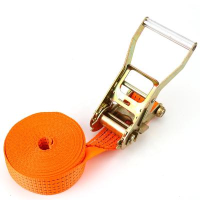 China 25MM-100MM Durable Polyester Lashing Tie Down Cargo Tether With Double J-Hooks Strap for sale