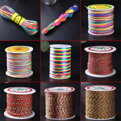 China High Quality Viable 2.5 Mm 26 Colors Braided Ropes For Chinese Knot Making Kids DIY Craft Braided Yarn Jade Line for sale