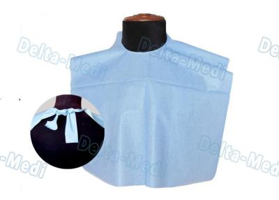 China 3 Ply Colorful Patient Disposable Dental Bibs Waterproof With Tie On for sale