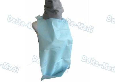 China Patient Disposable Paper Bibs With Pocket , 2 Ply / 3 Ply Custom Printed Disposable Bibs for sale