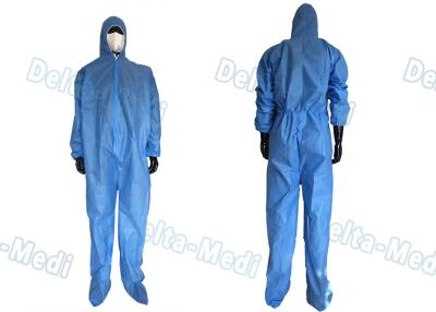 China Blue SP Paint Disposable Hooded Coveralls ETO Sterilization for sale