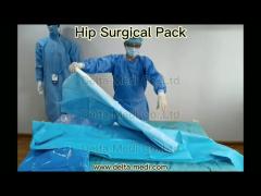 Hip Disposable Surgical Drape Reinforced With Dislocation Bags