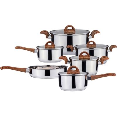 China Sustainable Quality Guaranteed Cookware Set Frying Pan Stainless Steel Cookware Sets Cooking Pot for sale