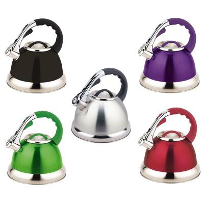 China Factory direct sale discount 3L stainless steel minimalist whistling kettle with induction bottom whistling kettle for sale