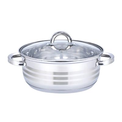 China Newly designed sustainable cooking pot cookware set stainless steel handle stainless steel pot for sale