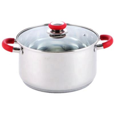 China Newly designed sustainable cooking pot cookware set stainless steel handle stainless steel pot for sale