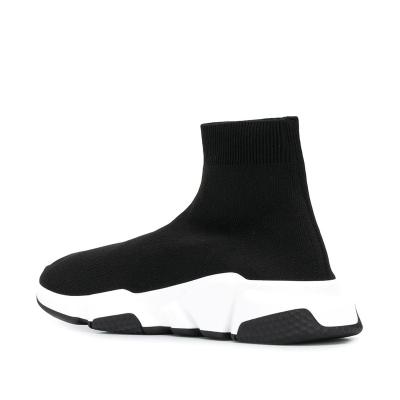 China Fashion trend wholesale high quality MEN'S REUSED SNEAKERS SPEED IN BLACK/WHITE balanciaga sock shoes for sale