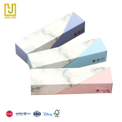 China High quality and low price existing long strip fresh and simple design small drawer Macaron handmade box with letter for sale