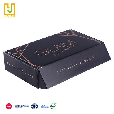 China Handmade black and white two color ad packaging paper box factory custom logo r for clothes and shoes for sale