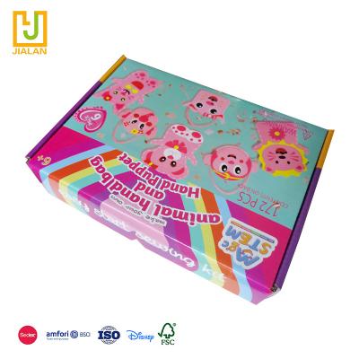 China Manufacturers Handmade Wholesale High Quality Thickened Custom Cartoon Image Cover Paper Packaging Box For Toys for sale