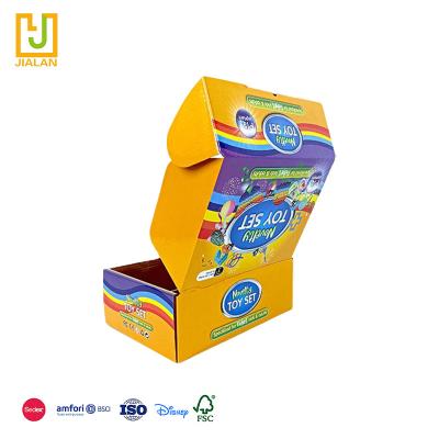 China Hot sale handmade online custom luxury waterproof packaging store paper box with color cartoon image for toys for sale