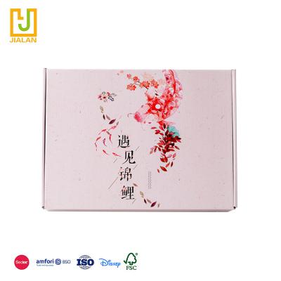 China New Products Low Price Stain Color Handmade Hot Selling Shell Corrugated Box For JK Rectangular Underwear for sale