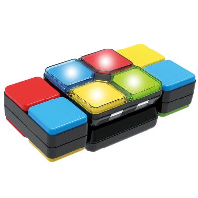 China Match color flashing magic cube with music puzzle promotional 4 cube in 1 set electronic toys spinning light toy kids educational toy for sale