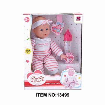 China Cartoon Toy 2019 Top Selling Silicone Reborn Baby Doll With Electronic Music Milk Bottle Accessories Plastic Toys For Children for sale