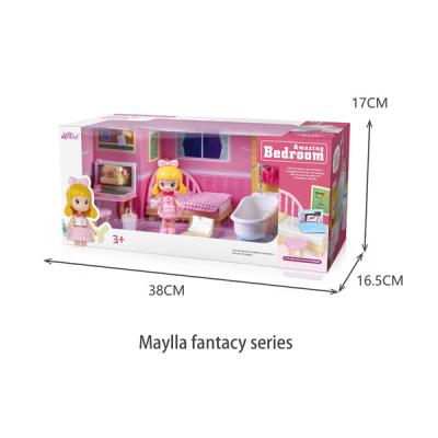 China DIY TOY Hot Selling Mini Girl Toy Doll House From Plastic Toys Factory With Cheap Price for sale