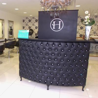 China Fashionable reception counter used in curved reception for living room reception for sale