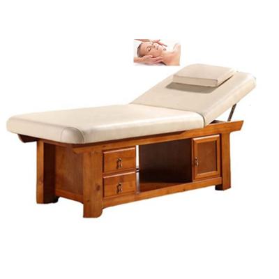 China Modern hot sale wooden jade massage bed spa beauty bed massage table for sale