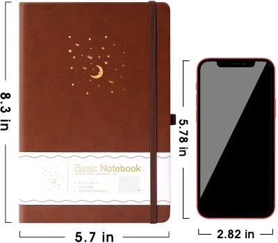 China Custom Leather Hardcover Printing A5 Travelers Diary Notebook Composition Book for sale