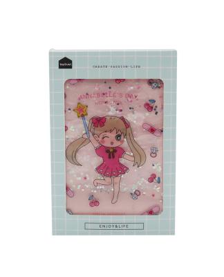 China Glossy Liquid Hardcover Book School PVC Diary Cover A5 New Boxed Cartoon Diary For Girl for sale